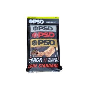 NWTs PSD Men’s Preium Boxer Briefs 3-Pack “Cash Rich” Core Standard Size Large